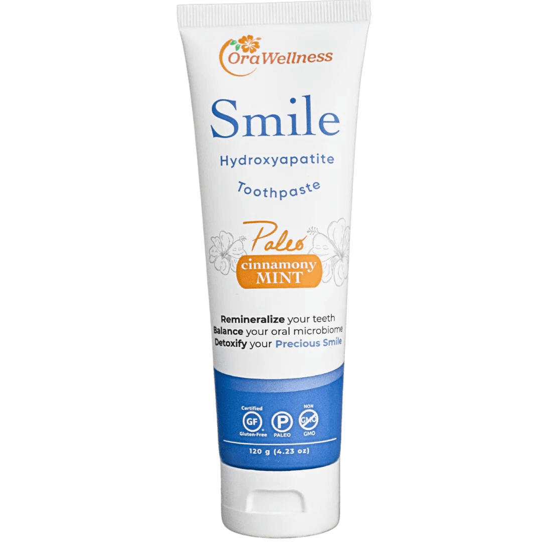 OraWellness Smile toothpaste tube on a white background