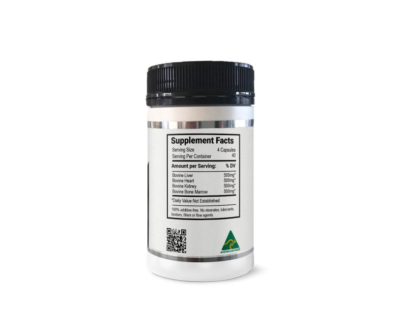 Grass-Fed Beef Organs 160 Capsules